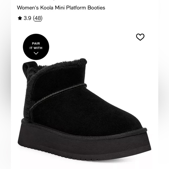 Koolaburra by Ugg Black Women's Mini Wedge Boots - Picture 2 of 7